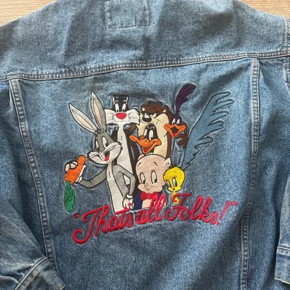 Vintage Warner Bros Looney Tunes Jean Jacket - Picture 6 of 8